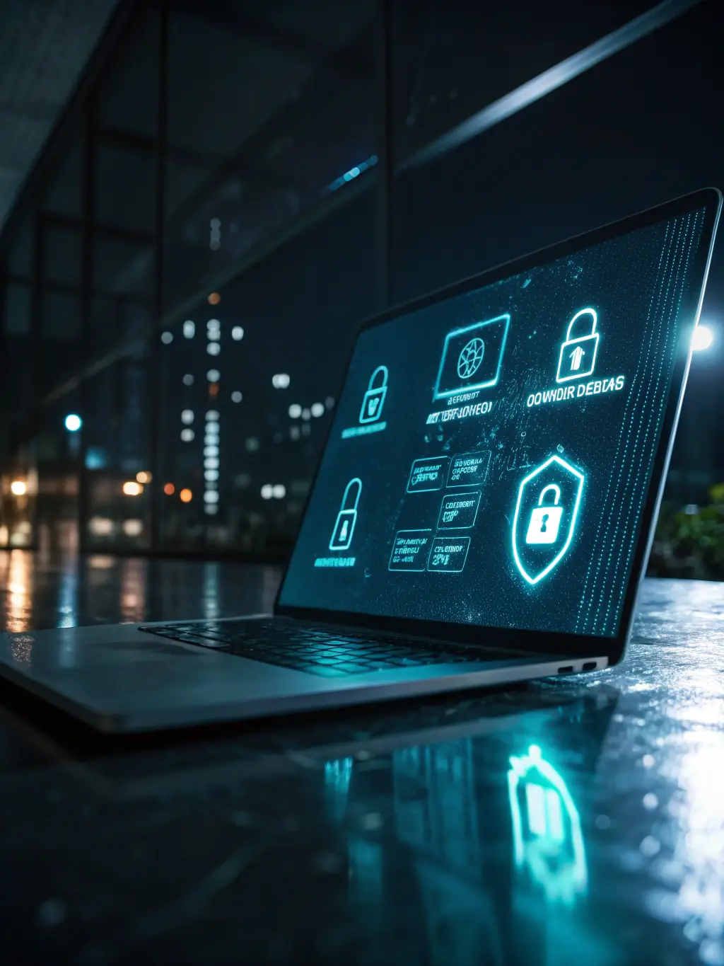 A secure digital interface showing layers of protection around financial data, symbolizing the importance of financial security and fraud prevention.