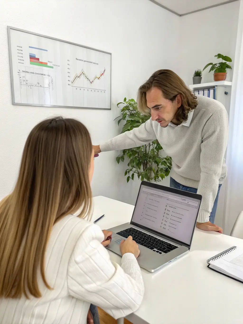 A person studying financial charts on a laptop, representing the 'Budgeting Basics' course.